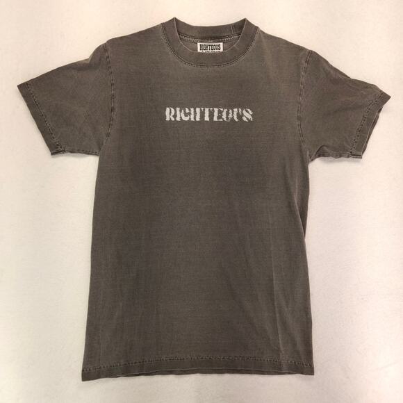 Righteous Trust Jesus Short Sleeve Graphic Crew Neck T Shirt Mens Size S Gray - Picture 2 of 9